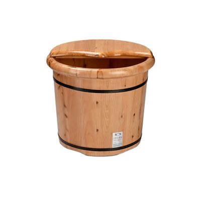 ENWIND Pedicure Foot Spa Cedar Wood Foot Bucket, Wooden Bath Foot Bucket, Heightened 35CM with Wooden Wash Basin Foot Spa Bath Massager