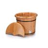 ENWIND Pedicure Foot Spa Cedar Wood Foot Bucket, Wooden Bath Foot Bucket, Heightened 35CM with Wooden Wash Basin Foot Spa Bath Massager view 2