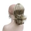 12" Dual Use Wavy Styled Clip In Claw Ponytail Hair Extension Blonde Synthetic Hairpiece With A Jaw/Claw Clip view 3