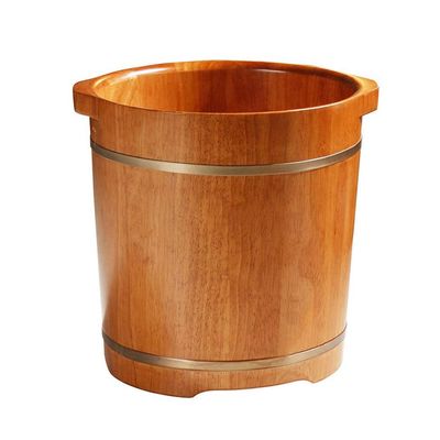 Pedicure Foot Soak Tub Wooden Foot Tub, Solid Wood Foot Bath, Foot Spa Bath Massager foot Spa For Adults With Lid Soak Bucket, Foot Bath Tub feet Soaking Tub Foot Bath Spa Bowl for Fee ( Color : Bro