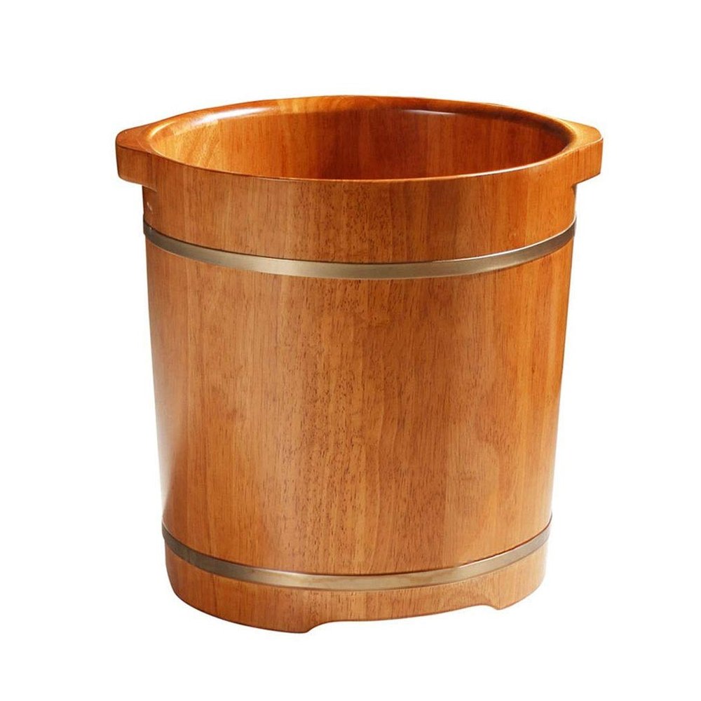 Pedicure Foot Soak Tub Wooden Foot Tub, Solid Wood Foot Bath, Foot Spa Bath Massager foot Spa For Adults With Lid Soak Bucket, Foot Bath Tub feet Soaking Tub Foot Bath Spa Bowl for Fee ( Color : Bro