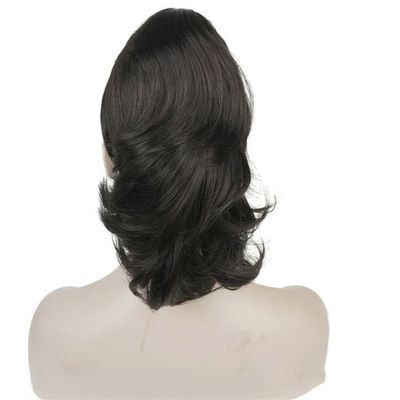 12" Dual Use Curly Styled Clip In Claw Ponytail Hair Extension Synthetic Hairpiece With A Jaw/Claw Clip