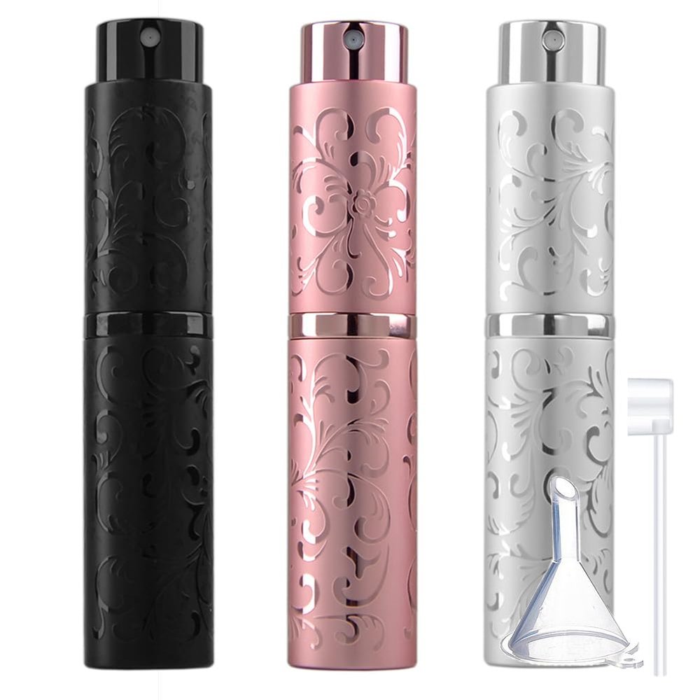 Cheeroyal 10ML Travel Perfume Bottle Refillable Perfume Atomizer Refillable Perfume Bottle Travel Miniperfume Travel Refillable 3pcs