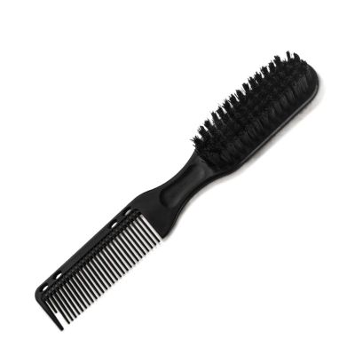 ZTRADA Hair Comb Black Doublesided Brush Nylon Beard Comb Family Shaving Carving Cleaning Brush