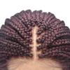 Lace Front Braids Wigs For Black Women 16" Knotless Braided Wigs Lightweight Synthetic Hair Braiding Wig Breathable box braided wigs Handmade Lace Frontal Micro Braided Wig For Black Women (#1B/99JT) view 2