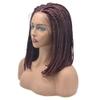Lace Front Braids Wigs For Black Women 16" Knotless Braided Wigs Lightweight Synthetic Hair Braiding Wig Breathable box braided wigs Handmade Lace Frontal Micro Braided Wig For Black Women (#1B/99JT) view 4