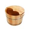 ENWIND Pedicure Foot Spa Foot Bath Barrel, Foot Bath Barrel, Household Wooden Rubber Wood Foot Bath Barrel Foot Spa Bath Massager (Color : Foot Bath Barrel Covered) view 1