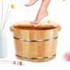 ENWIND Pedicure Foot Spa Foot Bath Barrel, Foot Bath Barrel, Household Wooden Rubber Wood Foot Bath Barrel Foot Spa Bath Massager (Color : Foot Bath Barrel Covered) view 2