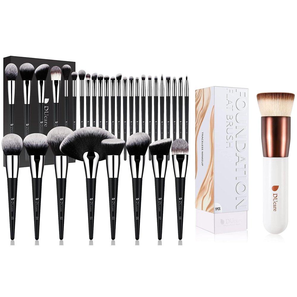 DUcare Makeup Brushes Professional 32Pcs +DUcare Foundation Brush