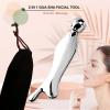 Hysotok Face & Body Roller Massager - Guasha Tool for Face, Neck & Eyes, Stainless Steel, Chin Lift, Skin Tightening (Silver White) view 2