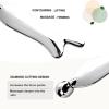 Hysotok Face & Body Roller Massager - Guasha Tool for Face, Neck & Eyes, Stainless Steel, Chin Lift, Skin Tightening (Silver White) view 3