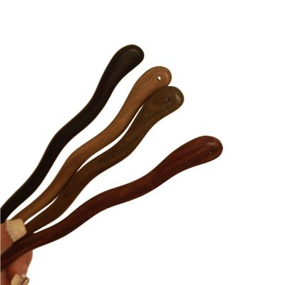 BDHRKTE 4 Pieces Of Sandalwood Hairpin, Ball Head Simple Spring Plate Hairpin, Retro Handmade Wooden Hair Stick Long Hair Sandalwood Hair Bun Ladies Hair Accessories