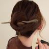 BDHRKTE 4 Pieces Of Sandalwood Hairpin, Ball Head Simple Spring Plate Hairpin, Retro Handmade Wooden Hair Stick Long Hair Sandalwood Hair Bun Ladies Hair Accessories view 3