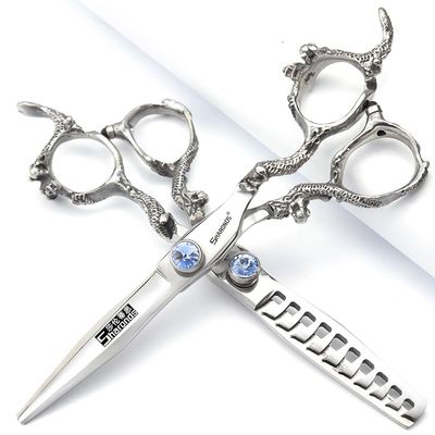 6/7/8/9 Inches Professional Hairdressing Scissors Set,Stainless Steel Hairdressing Scissors for Women & Men (6 inch 2PC)
