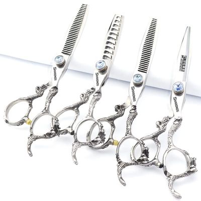 6/7/8/9 Inches Professional Hairdressing Scissors Set,Stainless Steel Hairdressing Scissors for Women & Men (6 inch 4PC)
