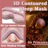 Sleep Mask for Women Eyelash Extension, Eye Mask for Lash Extensions No Pressure 3D Contoured Lash Extension Sleep Mask, Block Out Light Sleep Protector Eye Shade Cover for Travel Yoga Nap view 2