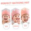 Beaupretty Boy Girl Adjustable Shampoo Hat Crown Shape Bath Cap for Boy Girl Protects Eyes and Ears Soft and Comfortable for view 4