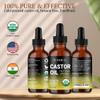 Organic Cold Pressed Castor Oil USDA Certified Eyelash and Hair Growth Serum, Hexane-Free, Conditions and Stimulates Growth for Lashes, Brows and Hair view 4