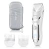 ANLAN Women's Electric Shaver Waterproof IPX6, Rechargeable Bikini Trimmer with LED Display, 0mm Comb for Legs Underarms Sensitive Skin (White Silver) view 1