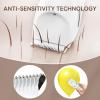 ANLAN Women's Electric Shaver Waterproof IPX6, Rechargeable Bikini Trimmer with LED Display, 0mm Comb for Legs Underarms Sensitive Skin (White Silver) view 2
