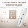 ANLAN Women's Electric Shaver Waterproof IPX6, Rechargeable Bikini Trimmer with LED Display, 0mm Comb for Legs Underarms Sensitive Skin (White Silver) view 3