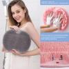 1 Pcs Shower Back & Foot Scrubber, Wall Mounted Back Scrubber Silicone Bath Massage Cushion Brush with Suction Cups, Bathroom Wash Mat Exfoliating Dead Skin Brush (L-Grey) view 2