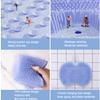 1 Pcs Shower Back & Foot Scrubber, Wall Mounted Back Scrubber Silicone Bath Massage Cushion Brush with Suction Cups, Bathroom Wash Mat Exfoliating Dead Skin Brush (L-Grey) view 3