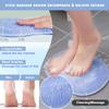 1 Pcs Shower Back & Foot Scrubber, Wall Mounted Back Scrubber Silicone Bath Massage Cushion Brush with Suction Cups, Bathroom Wash Mat Exfoliating Dead Skin Brush (L-Grey) view 4