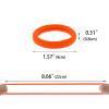 100 Pack Seamless Hair Ties for Women Girls Ponytail Holders for Thick Hair (neon orange) view 3