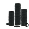 100 Pack Women's Thick Seamless Cotton Band Curly Hair, No Metal Elastic Belt, Suitable for Women's Black Hair, Seamless Cotton Hair Band, Elastic Ponytail view 1