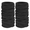 100 Pack Women's Thick Seamless Cotton Band Curly Hair, No Metal Elastic Belt, Suitable for Women's Black Hair, Seamless Cotton Hair Band, Elastic Ponytail view 3