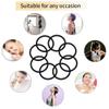 100 Pack Women's Thick Seamless Cotton Band Curly Hair, No Metal Elastic Belt, Suitable for Women's Black Hair, Seamless Cotton Hair Band, Elastic Ponytail view 4