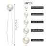 18Pcs Pearl and Rhinestone Hair Accessories for Wedding, Bridal Styling - U Shaped Bobby Pins, Hair Pins for Bride and Girls (Silver) view 2