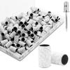 180Grit Nail Sanding Bands for Drill, 100Pcs Fine White Professional With 3/32" Bit, Set for Manicure & Pedicure view 1