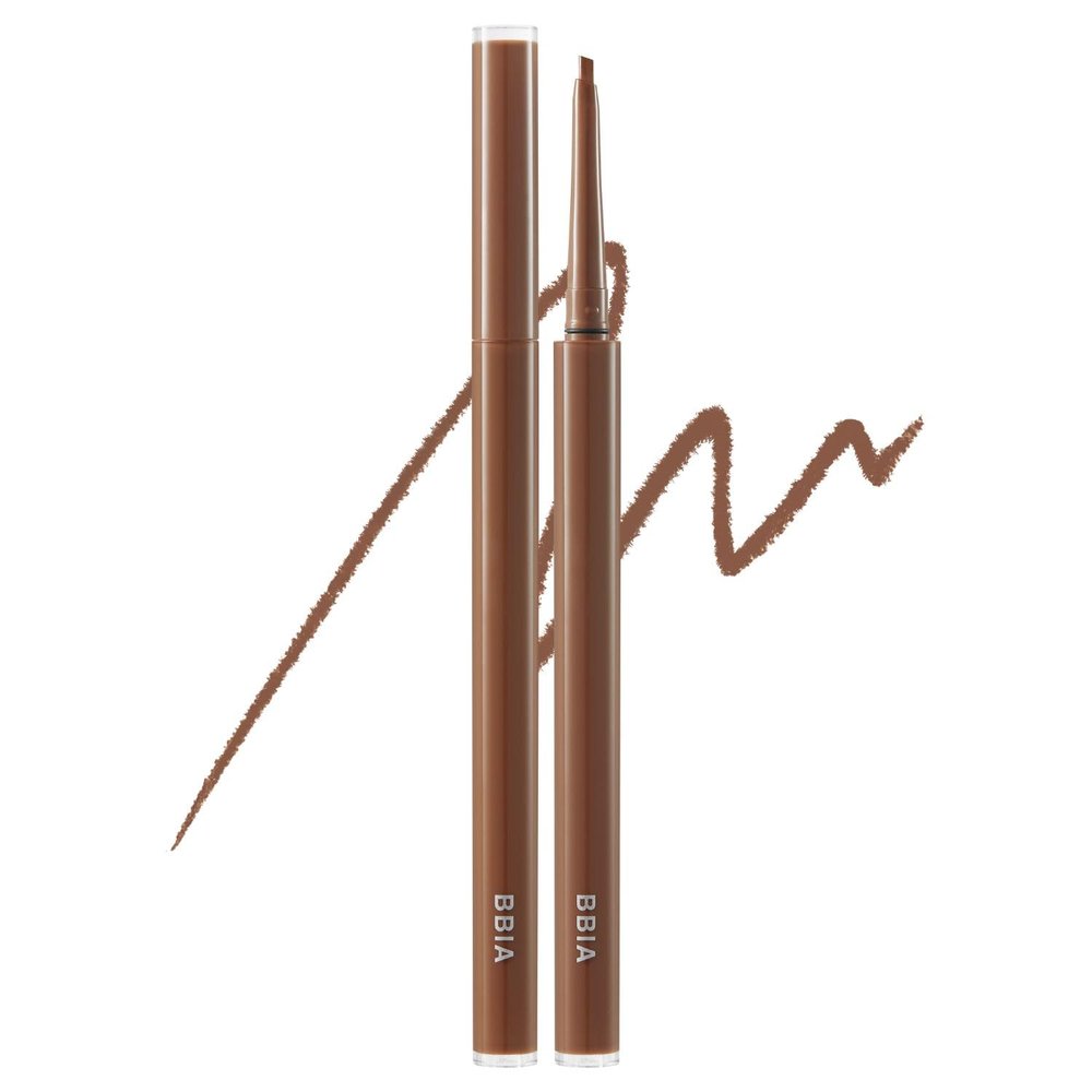 BBIA Last Auto Gel Eyeliner SLIM 5 Colors  Ultra-Fine Waterproof Mechanical Gel Eye Liner Pencil Smudge-Proof Easy Drawing Smooth Gliding Texture Vegan Korean Eye Makeup (S5 SOUL BROWN SLIM R)