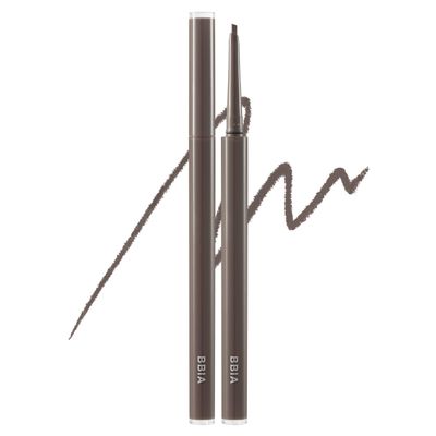 BBIA Last Auto Gel Eyeliner SLIM 5 Colors  Ultra-Fine Waterproof Mechanical Gel Eye Liner Pencil Smudge-Proof Easy Drawing Smooth Gliding Texture Vegan Korean Eye Makeup (S3 MUTE BROWN SLIM R)