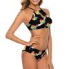 Fart Rainbow Unicorn Women's Two Piece Halter Swimsuit Bottom Triangle Bikini Bathing Suit view 3