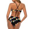 Fart Rainbow Unicorn Women's Two Piece Halter Swimsuit Bottom Triangle Bikini Bathing Suit view 4