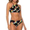 Fart Rainbow Unicorn Women's Two Piece Halter Swimsuit Bottom Triangle Bikini Bathing Suit view 2