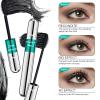 Mascara Black Length - Waterproof 2 in 1 4D Silk Fiber Mascara 5X Longer, Natural and False Effect Look in One Long Lasting Mas Cara Makeup for Women view 2