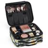 QsirBC Makeup Train Case with Adjustable Dividers, Portable Make Up Bag for Women, Toiletry Bag for Men with Waterproof Brush Cover, Cute Daisies Travel Makeup Organizer Makeup Box view 3