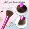 Jilier 4 in 1 Makeup Brush Set with Travel Makeup Brush Holder, Travel Makeup Brushes with Case, Double Sided Makeup Brushes with Silicon Portable Cosmetic Face Brushes Holder view 3