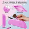 Jilier 4 in 1 Makeup Brush Set with Travel Makeup Brush Holder, Travel Makeup Brushes with Case, Double Sided Makeup Brushes with Silicon Portable Cosmetic Face Brushes Holder view 4