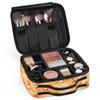 QsirBC Makeup Train Case with Adjustable Dividers, Portable Make Up Bag for Women, Toiletry Bag for Men with Waterproof Brush Cover, Cute Fox Travel Makeup Organizer Makeup Box view 3