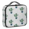 QsirBC Makeup Train Case with Adjustable Dividers, Portable Make Up Bag for Women, Toiletry Bag for Men with Waterproof Brush Cover, Cactus Print Travel Makeup Organizer Makeup Box view 1