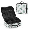 QsirBC Makeup Train Case with Adjustable Dividers, Portable Make Up Bag for Women, Toiletry Bag for Men with Waterproof Brush Cover, Cactus Print Travel Makeup Organizer Makeup Box view 2