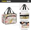 Toiletry Bag Travel Bag with Hanging Hook Tropical Pink Flamingos Pineapples Hibiscus Bouquets Palm Leaves Makeup Cosmetic Bag Travel Organizer Water-resistant for Toiletries Accessories Shampoo Fu view 4