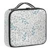QsirBC Makeup Train Case with Adjustable Dividers, Portable Make Up Bag for Women, Toiletry Bag for Men with Waterproof Brush Cover, Fallen Leaves Travel Makeup Organizer Makeup Box view 1