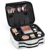 QsirBC Makeup Train Case with Adjustable Dividers, Portable Make Up Bag for Women, Toiletry Bag for Men with Waterproof Brush Cover, Fallen Leaves Travel Makeup Organizer Makeup Box view 3