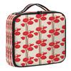 QsirBC Makeup Train Case with Adjustable Dividers, Portable Make Up Bag for Women, Toiletry Bag for Men with Waterproof Brush Cover, Poppy Theme Travel Makeup Organizer Makeup Box view 1